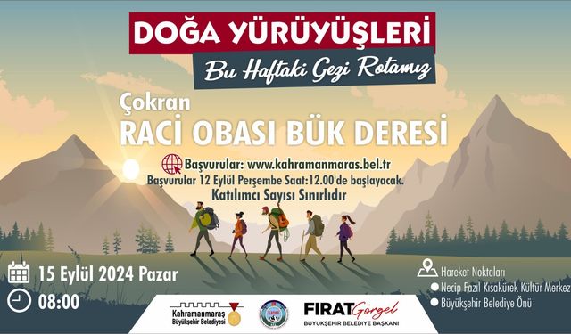 Kahramanmaraş’ta Doğa Yürüyüşlerinde Yeni Rota Çokran oldu!