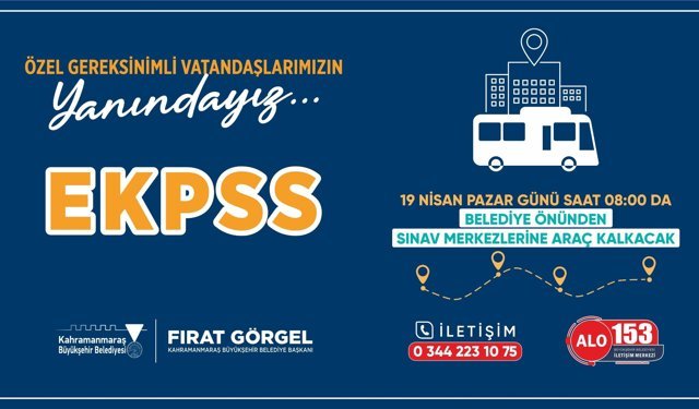 EKPSS’ye Girecek Vatandaşlara Büyükşehir’den Ulaşım Desteği!