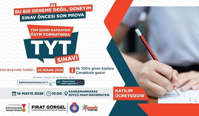 Üniversiteye Hazırlanan Gençlere Büyükşehir’den Ödüllü Deneme Sınavı!