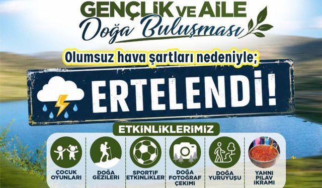 Karagöl’deki “Gençlik ve Aile” Buluşması İleri Bir Tarihe Ertelendi!