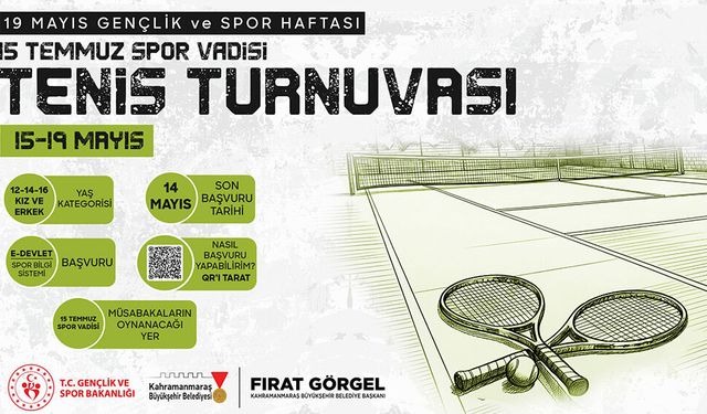 Kahramanmaraş’ta Minik Raketler 19 Mayıs Coşkusunu Kortta Yaşayacak!