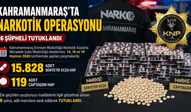 Kahramanmaraş’ta Narkotik Operasyonu: 6 tutuklama!