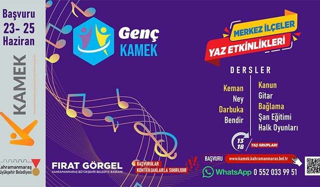 Büyükşehir’in Genç KAMEK Kurslarında Kayıt Zamanı; Başvurular Başladı!