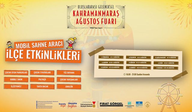 Geleneksel Ağustos Fuarı’nın Çocuk Etkinlikleri İlçelere Taşınıyor!