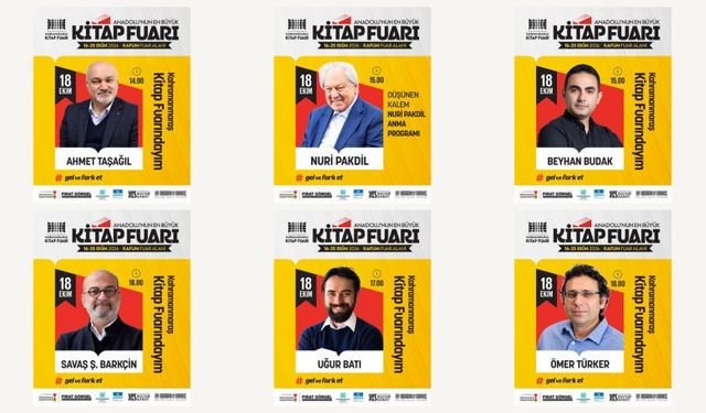 Kitap Fuarı’nda Pazar Günü de Edebiyat Şöleni Yaşanacak