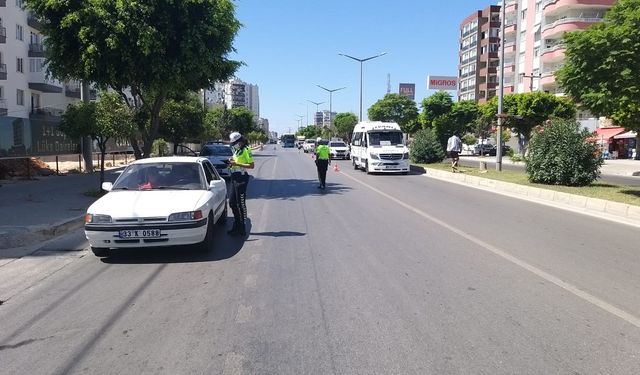 Mersin'de 2 bin 139 araç trafikten men edildi