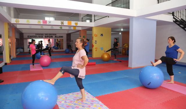 Erdemli'de spor merkezlerine kadınlardan yoğun ilgi