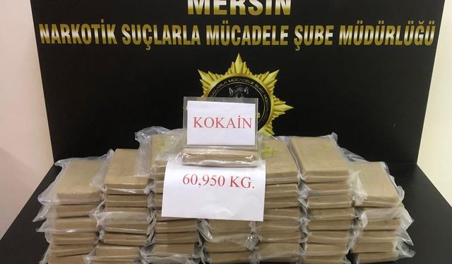 Mersin Limanında 60 kilo kokain ele geçirildi