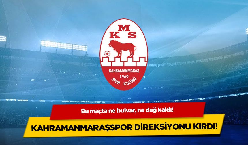 Bulvar'da çarpışma yok! Kahramanmaraşspor direksiyonu kırdı!