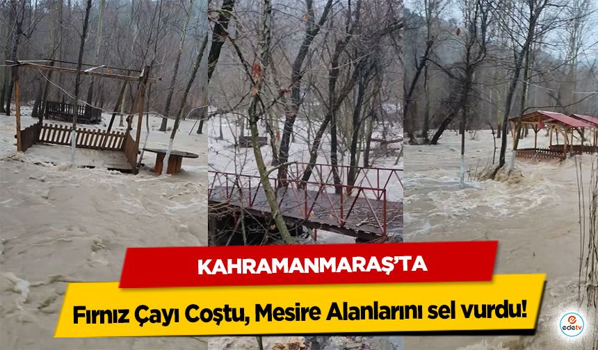 Fırnız Çayı Coştu, Mesire Alanlarını sel vurdu!