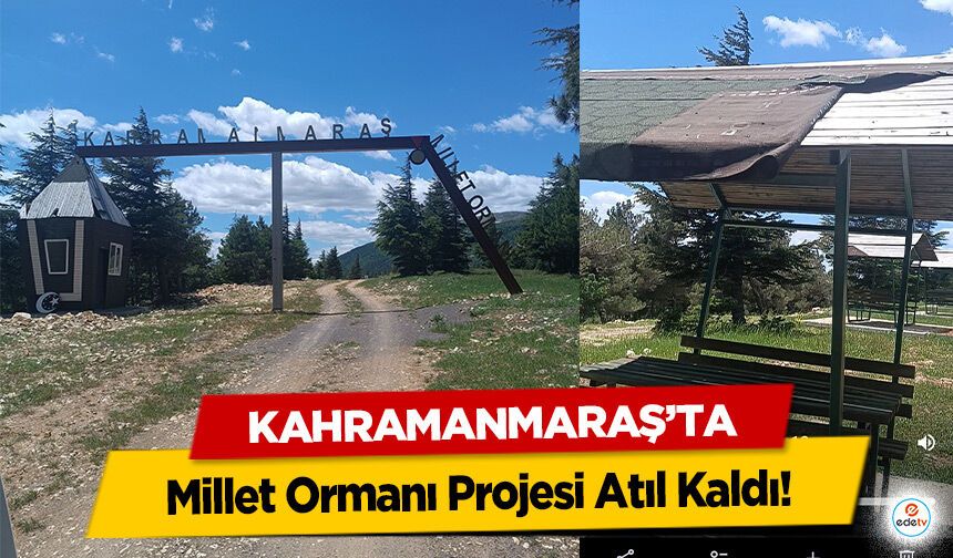 Kahramanmaraş Millet Ormanı Projesi Atıl Kaldı!