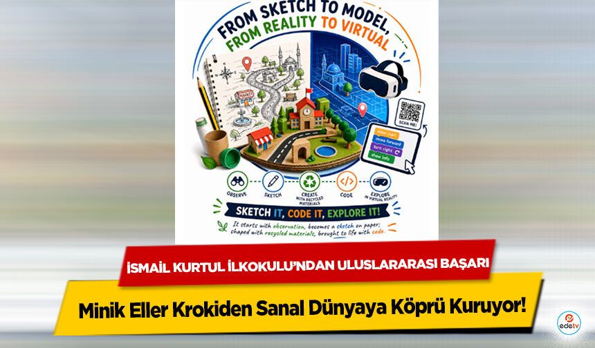 İsmail Kurtul İlkokulu’ndan Uluslararası Başarı: Minik Eller Krokiden Sanal Dünyaya Köprü Kuruyor!