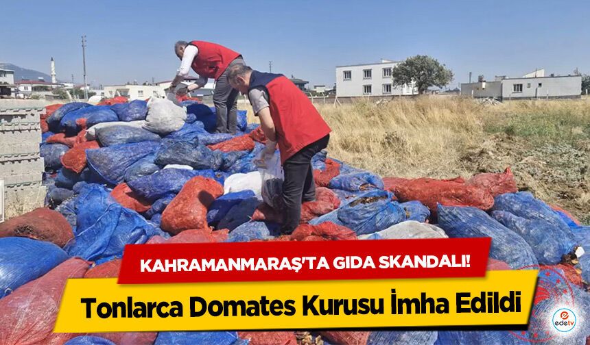 Kahramanmaraş'ta gıda skandalı! Tonlarca Domates Kurusu İmha Edildi