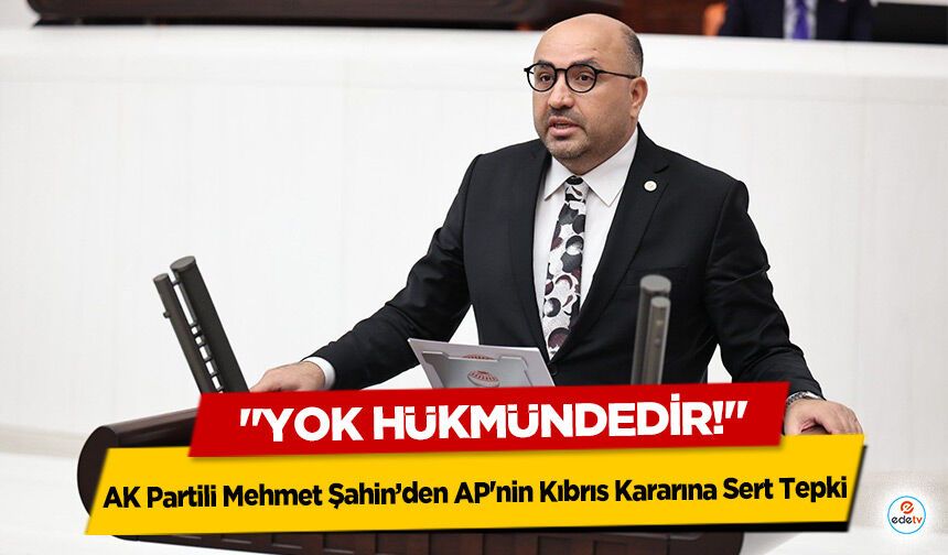 AK Partili Mehmet Şahin’den AP'nin Kıbrıs Kararına Sert Tepki: "Yok Hükmündedir!"