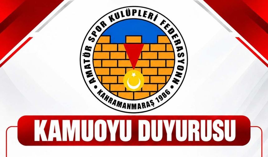 Kahramanmaraş ASKF’den Kulüp Tescilleriyle İlgili Açıklama!