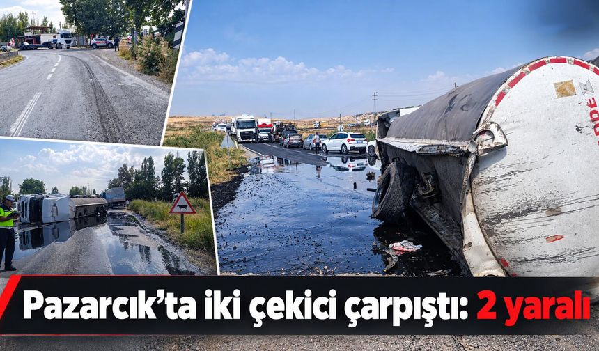 Kahramanmaraş’ta iki tır çarpıştı! 2 yaralı