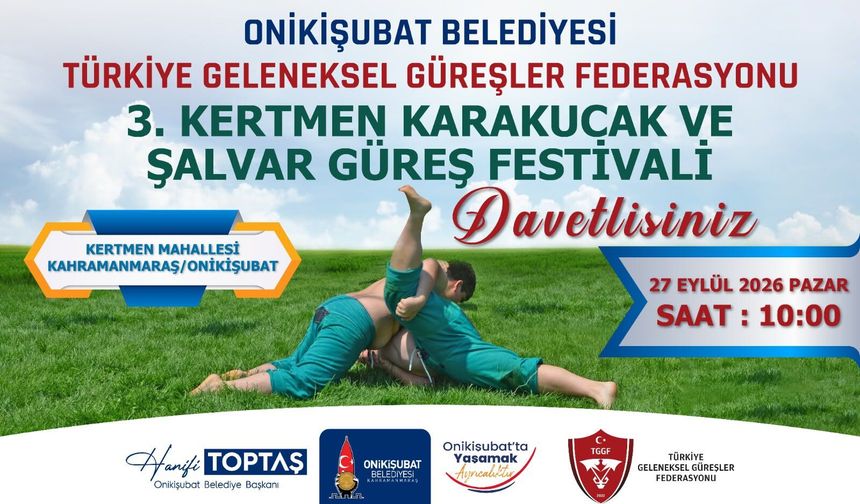 Türk güreşinin nabzı Onikişubat Belediyesi imzasıyla Kertmen’de atacak!