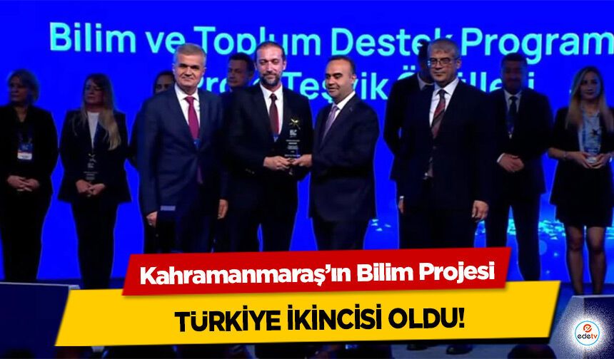Kahramanmaraş’ın Bilim Projesi Türkiye İkincisi Oldu!