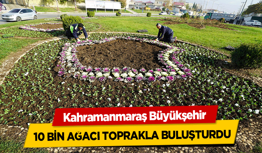 Kahramanmaraş Büyükşehir 10 bin ağacı toprakla buluşturdu