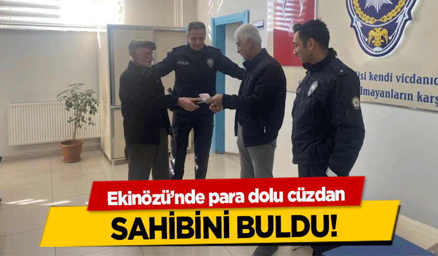 Ekinözü’nde para dolu cüzdan sahibini buldu!