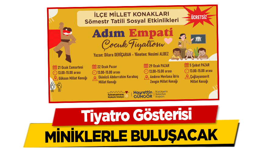 Tiyatro Gösterisi miniklerle buluşacak