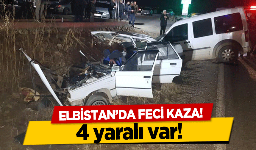 Elbistan’da feci kaza! 4 yaralı var