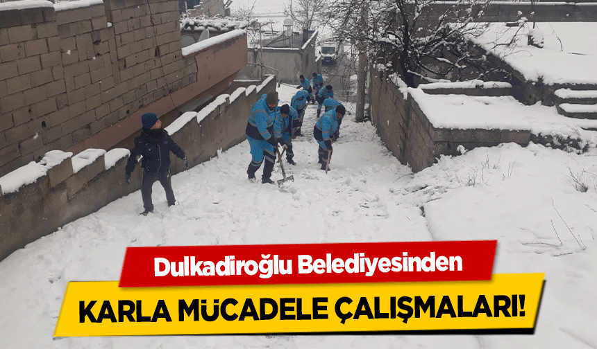 Dulkadiroğlu Belediyesinden karla mücadele çalışmaları