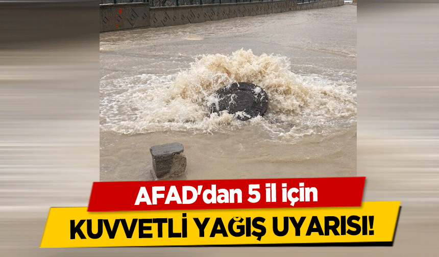 AFAD'dan 5 il için kuvvetli yağış uyarısı!