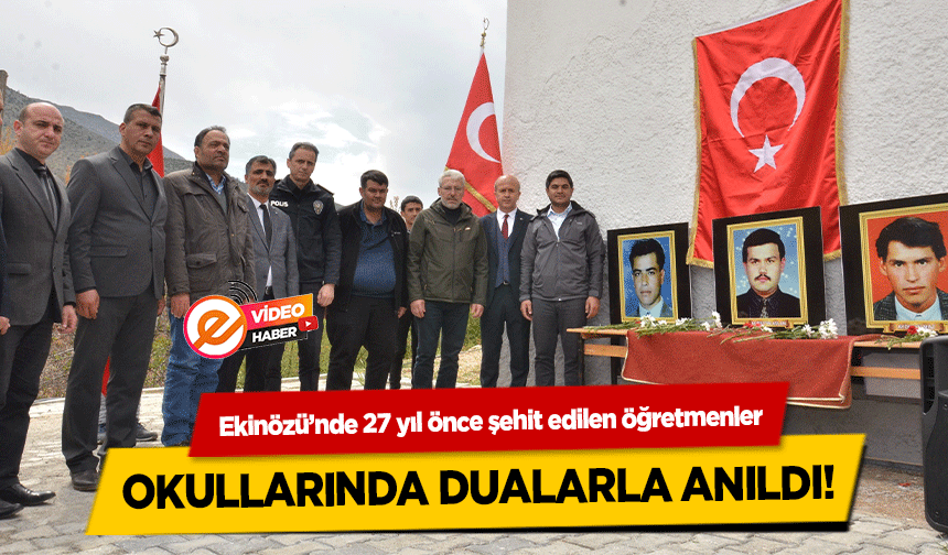 Ekinözü’nde 27 yıl önce şehit edilen öğretmenler, okullarında dualarla anıldı