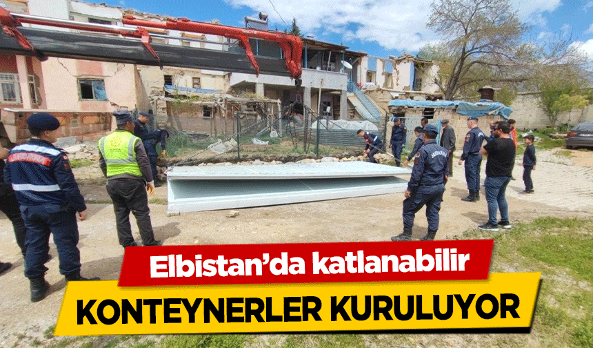 Elbistan’da katlanabilir konteynerler kuruluyor