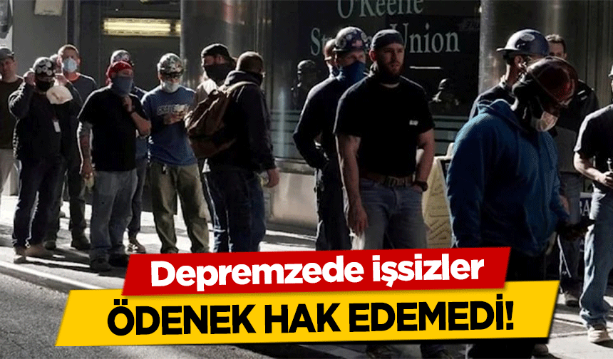 Depremzede işsizler ödenek hak edemedi