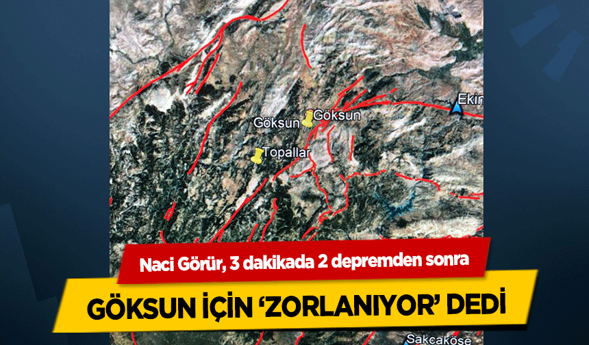 Naci Görür, 3 dakikada 2 depremden sonra ‘Göksun İçin Zorlanıyor’ dedi