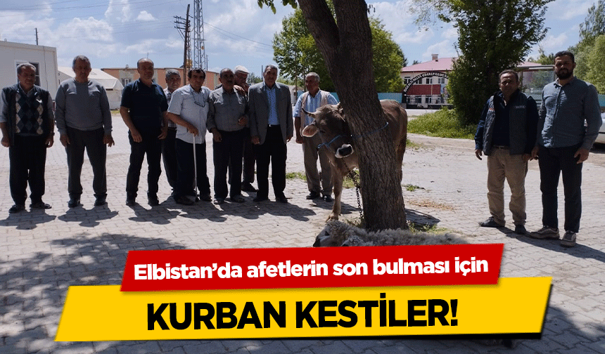 Elbistan’da afetlerin son bulması için kurban kestiler!