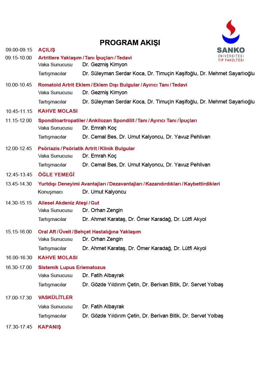 SANKO ÜNİVERSİTESİ ROMATOLOJİ SEMPOZYUMU DÜZENLEYECEK (2)
