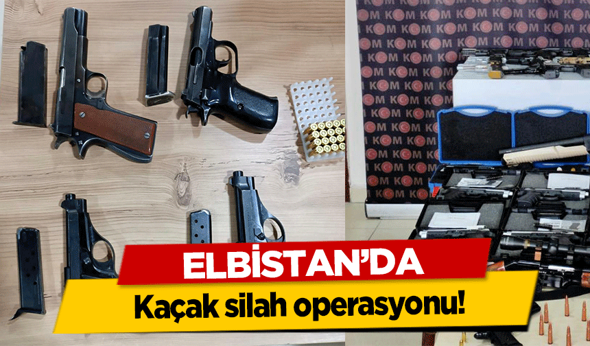 Elbistan’da kaçak silah operasyonu