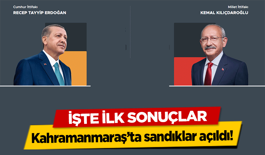 Kahramanmaraş'ta sandıklar açıldı! İşte İlk Sonuçlar