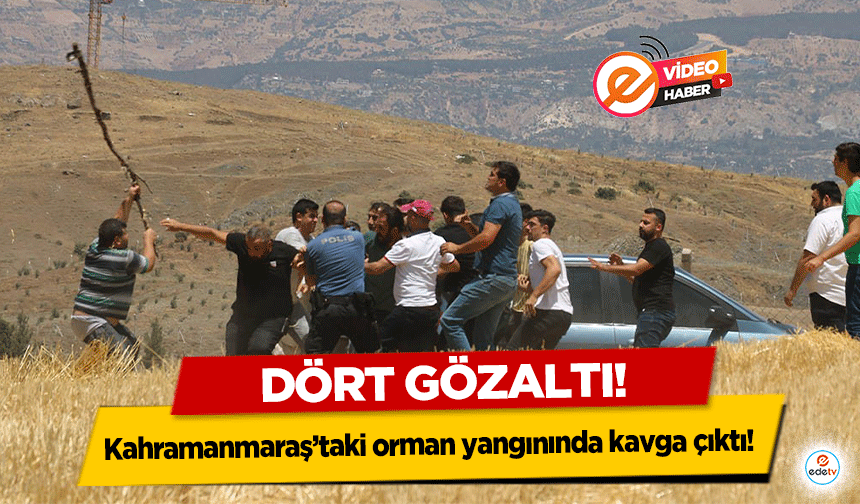 Kahramanmaraş’taki orman yangınında kavga çıktı! Dört gözaltı!