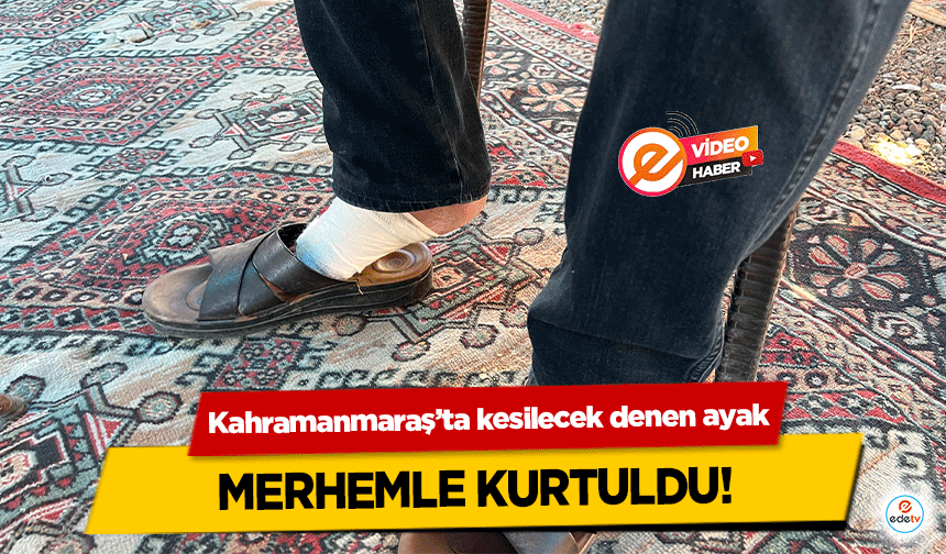 Kahramanmaraş’ta kesilecek denen ayak merhemle kurtuldu!