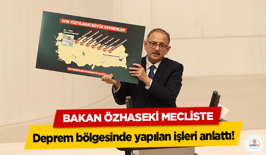 Bakan Özhaseki Mecliste deprem bölgesinde yapılan işleri anlattı!