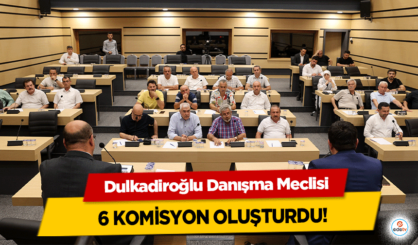 Dulkadiroğlu Danışma Meclisi 6 komisyon oluşturdu!