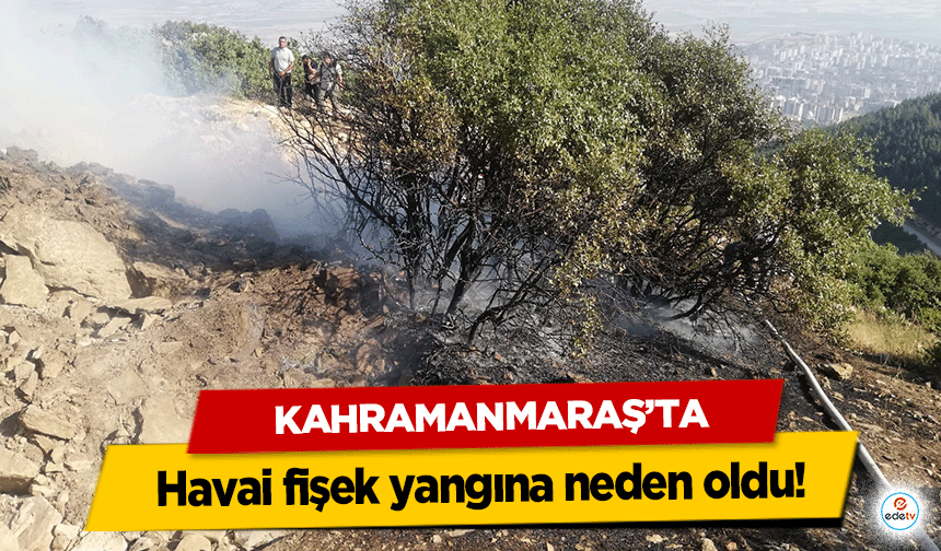 Kahramanmaraş’ta Havai fişek yangına neden oldu!