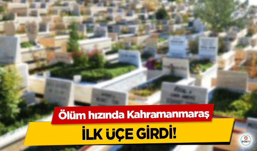 Ölüm hızında Kahramanmaraş ilk üçe girdi!