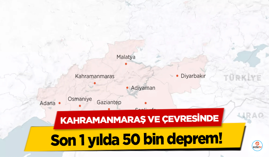 Kahramanmaraş ve çevresinde son 1 yılda 50 bin deprem!