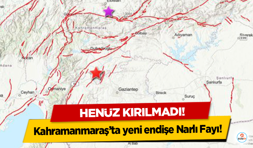 Kahramanmaraş’ta yeni endişe Narlı Fayı! Henüz kırılmadı!