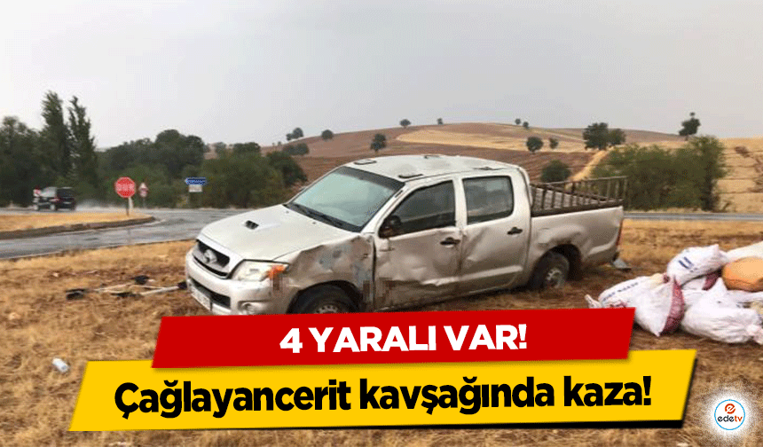 Çağlayancerit kavşağında kaza! 4 yaralı