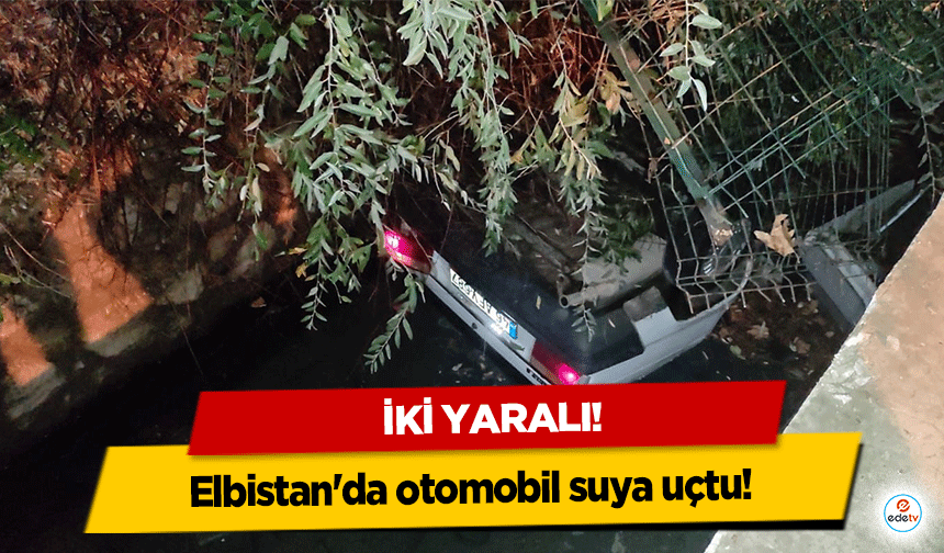 Elbistan'da otomobil suya uçtu! İki yaralı