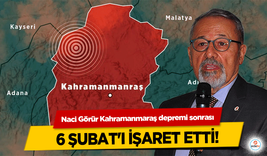 Naci Görür Kahramanmaraş depremi sonrası 6 Şubat'ı İşaret Etti!