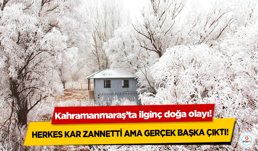 Kahramanmaraş’ta ilginç doğa olayı! Herkes kar zannetti ama gerçek başka çıktı!