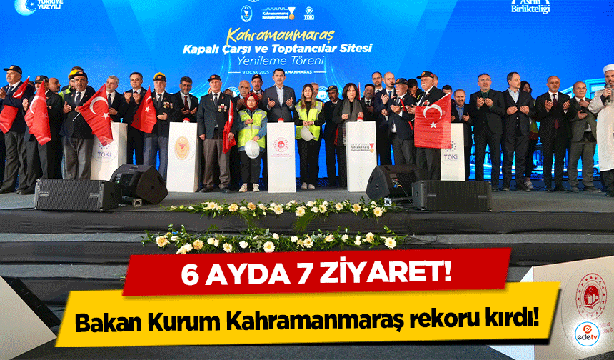 Bakan Kurum Kahramanmaraş rekoru kırdı! 6 ayda 7 ziyaret!