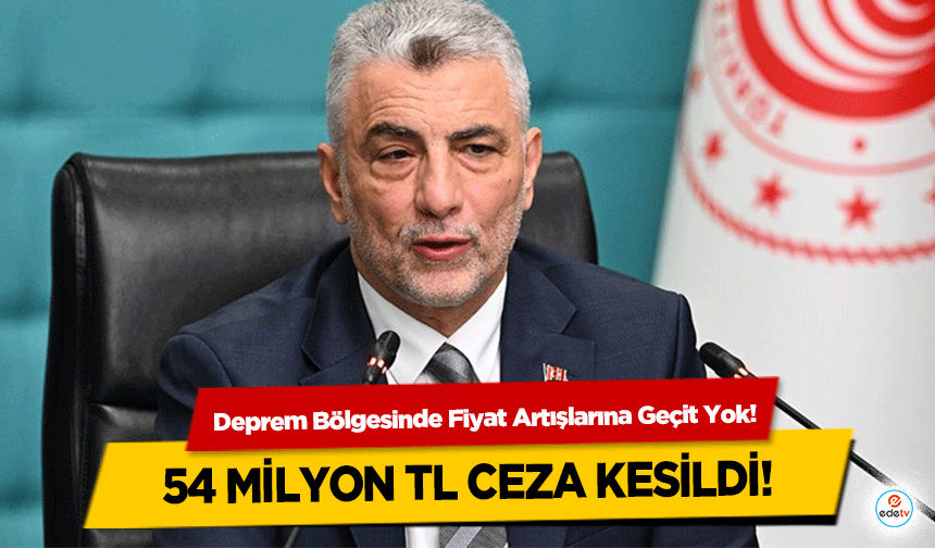 Deprem Bölgesinde Fiyat Artışlarına Geçit Yok: 54 milyon TL ceza kesildi